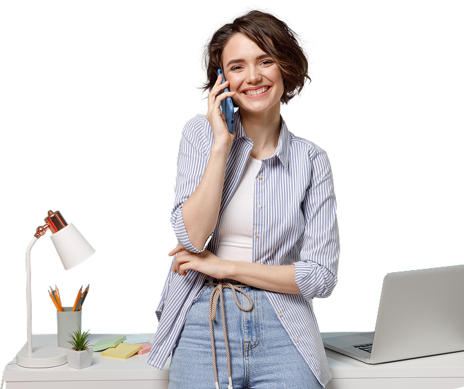 Professional woman on phone