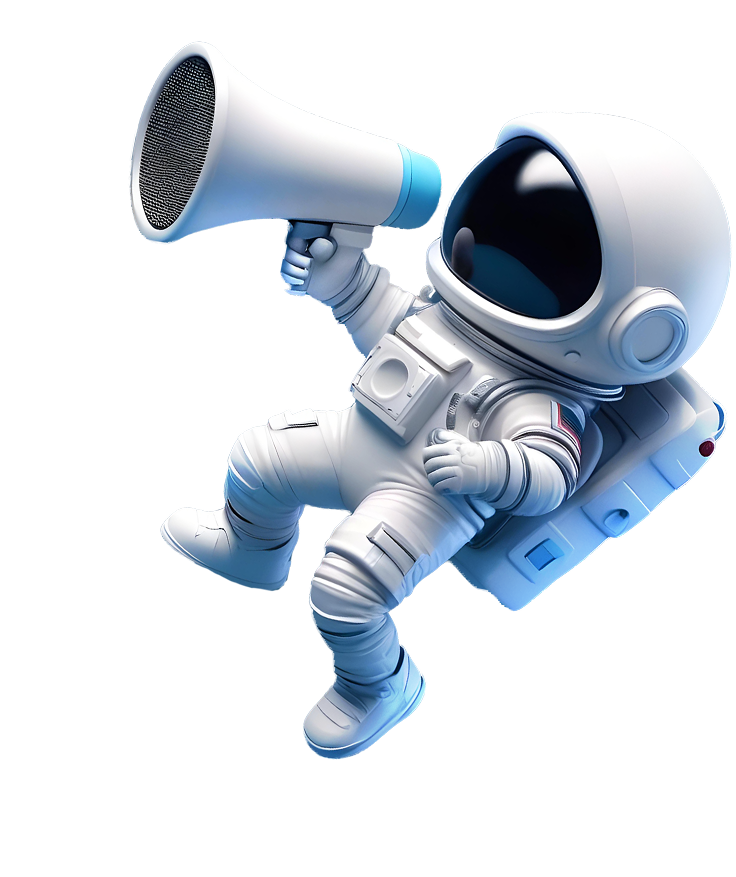 Astronaut with Megaphone
