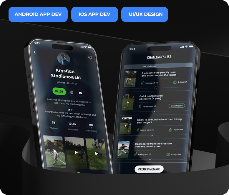 4GOAL app mockup screenshot