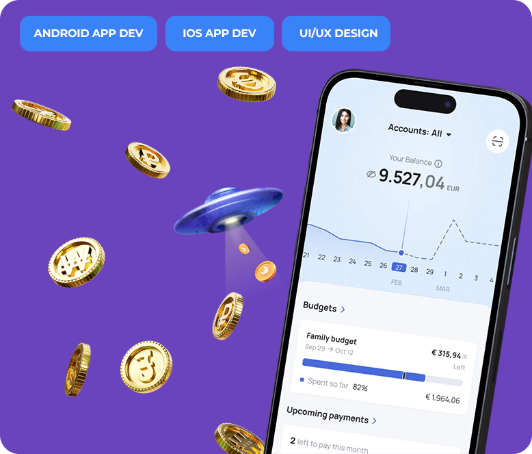 Grassfeld - Budget and Finances app mockup screenshot