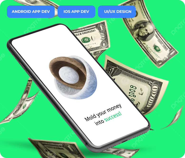 Mojek Money app mockup screenshot