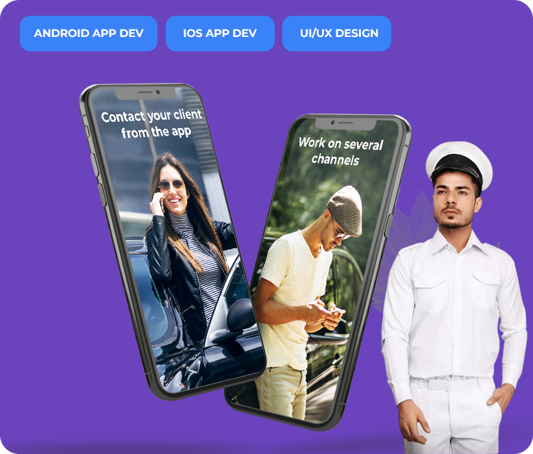 Onde Driver app mockup screenshot